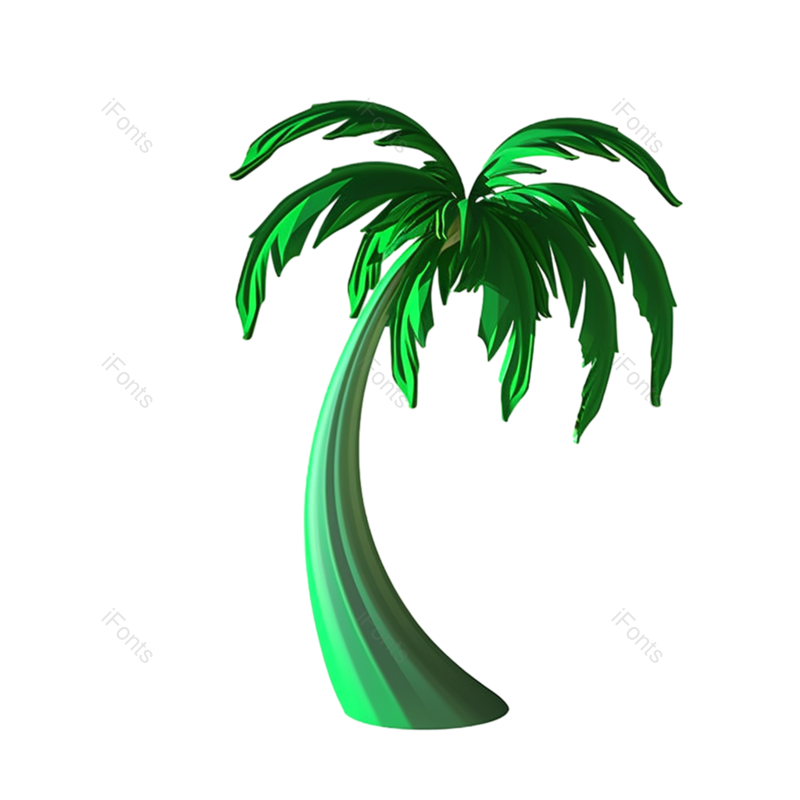 图标图片,元素元素,椰子树PNG,3D免抠素材